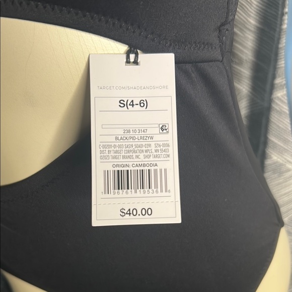 Shade & Shore Black One-Shoulder Swimsuit - Picture 2 of 8